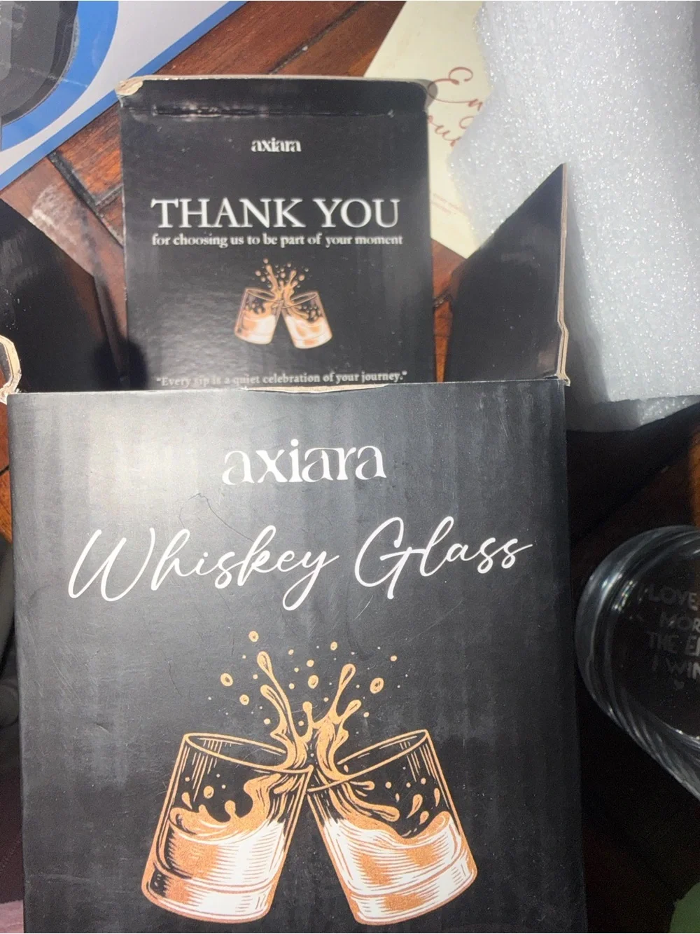 Funny Whiskey Glass for Him- 2 messages on glass